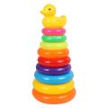 Rainbow Colour Pyramid Ring Puzzle Toy for early Learning Baby - Baby Toys - Baby Toys. 