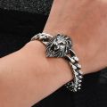 Lion Head Bracelet Harbar Design Thick Stainless Steel Accessories Men and Bird Bracelet Hand 22CM. 