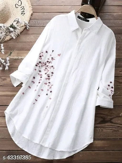 Latest New Shirt Design Top With Skin Print Floral Design for girls Daraz .bd