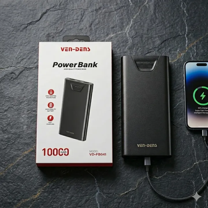 VEN-DENS%2010000mAh%20Power%20Bank%20VD-PB041%20Fast%20Charging%20Portable%20Charger%20%7C%20Dual%20USB%20Output%20%7C%20LED%20Indicator%20%7C%20Smart%20Protection%20%7C%20Slim%20&%20Lightweight%20Powerbank%20for%20Android,%20iPhone%20&%20All%20Devices%20-%20Image%202