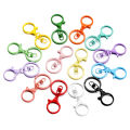 St.kunkka 5pcs 30x68mm Alloy Painted Figure Eight Three-Piece Key Chain For DIY Key Jewelry Making. 