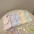 Sweet Pink Flower Cute Phone Case with Holder Strap for iPhone 14 12 13 11 Pro Max Mini XR XS X 6 7 8 Plus Korean Covers Shell. 