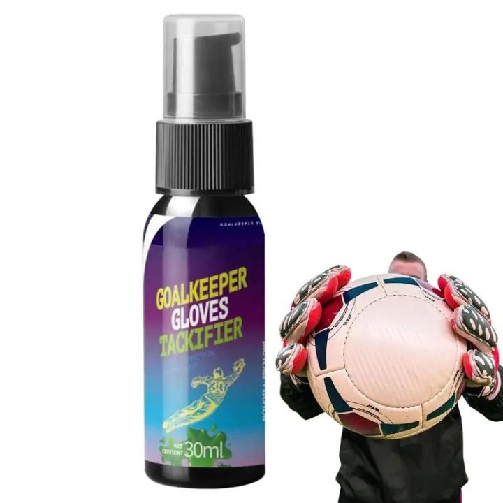 30ml Goalkeeper Glove Spray Football Grip Spray For Goalkeeping Gloves Non-slip Enhanced Sticky Baseball Replacement Glove Glue Protective Gear