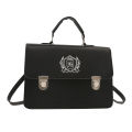 Japanese new JK uniform bag one shoulder hand double shoulder black hand-held Cambridge bag college style postman simple bag. 