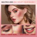 2024 Velvet Matte Liquid Blush Silky Smooth Delicate Face Rouge Cheek Makeup Pigment Liquid Blusher Contour Brighten Tone Waterproof JokeTJokeJ.