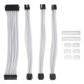 PSU Cable Extension 30cm 4PCS PC Extension Cable Set with Combs for GPU. 