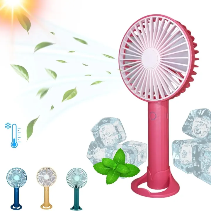 DIANDI%20DD-5649%20Rechargeable%20Stylish%20Hand%20Fan%20With%20Luminous%20Light%20-%20Multicolor%20-%20Image%202