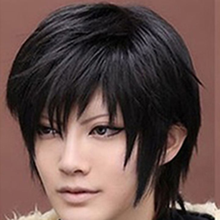 Vanfa%20Women's%20Fashion%20Cosplay%20Short%20Black%20Heat%20Resistant%20Synthetic%20Wig%20with%20Net%20Cap%20-%20Image%205