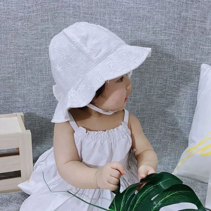 New%20Summer%20Breathable%20Baby%20Sun%20Hat%20Cute%20Flower%20Baby%20Girl%20Beach%20Hat%20Outdoor%20Kids%20Children%20Bucket%20Cap%20Hollow%20Infant%20Baby%20Caps%20-%20Image%203