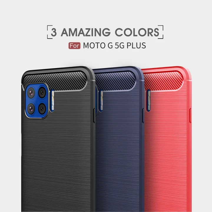 For%20Motorola%20Moto%20G%205G%20Plus%20Carbon%20Fiber%20Skin%20Resilient%20TPU%20Shockproof%20Armor%20Protective%20Case%20Cover%20-%20Image%204