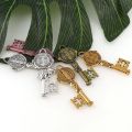 5 Colors Catholicism Christian Jewelry Key Charms Saint Benedict Key Pendants For DIY Pendants Necklace.