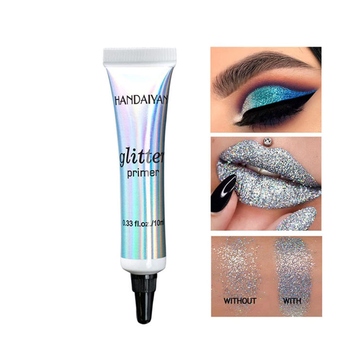 HANDAIYAN Glitter Primer Sequined Primer Eye Makeup Cream Waterproof Sequin Glitter Eyeshadow Glue - eyeshadow palette