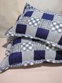 Pillow Cover Balish cover Pillow protector Head Pillow Cover Cotton pillow cover 18 * 26 standard size Check pattern 2pcs Blue , Pink , Cream , Rainbow Ched. 