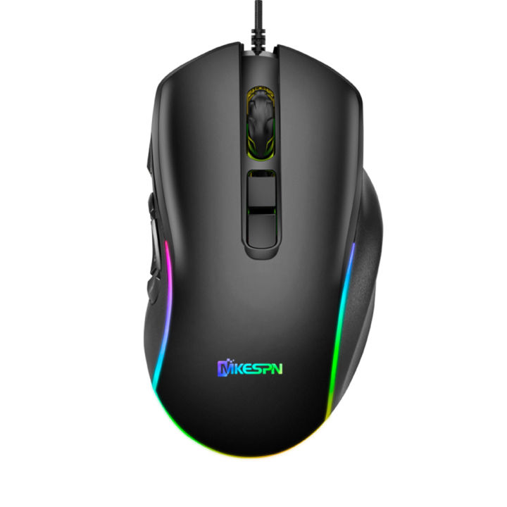 HXSJ%20Wired%20Gaming%20Mouse%207200DPI%20RGB%20Backlit%20Mouse%206%20Adjustable%20DPI%20Levels/10%20Programmable%20Buttons/Back-to-desktop%20Button%20Black%20-%20Image%202