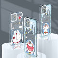 YYDS for iPhone 11 Back Cover Cute Doraemon Transparent Silicone Soft Case full lens protection Ultra Thin Phone Case. 