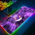 Pokemon Cute Gengar RGB Pc Gamer Keyboard Mouse Pad Mousepad LED Glowing Mouse Mats Rubber Gaming Computer Mausepad. 