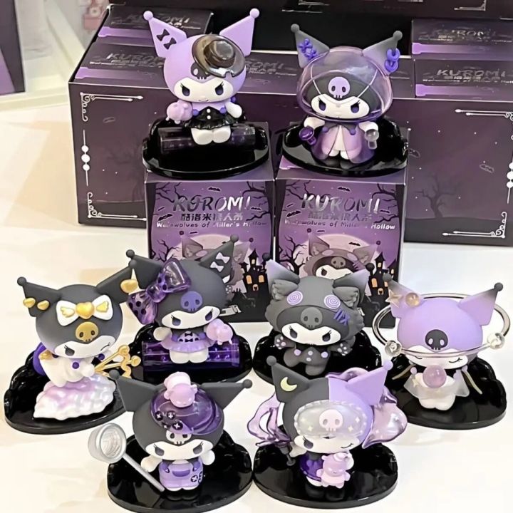 Sanrio Kuromi Werewolf Kill Series Mysterious Box Cartoon Creative Desktop Decoration Doll Kawaii Creative Doll Birthday Gift