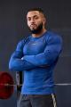 Spring and autumn new youngla men's long-sleeved T-shirt gym exercise fitness quick-drying breathable elastic bottoming shirt.
