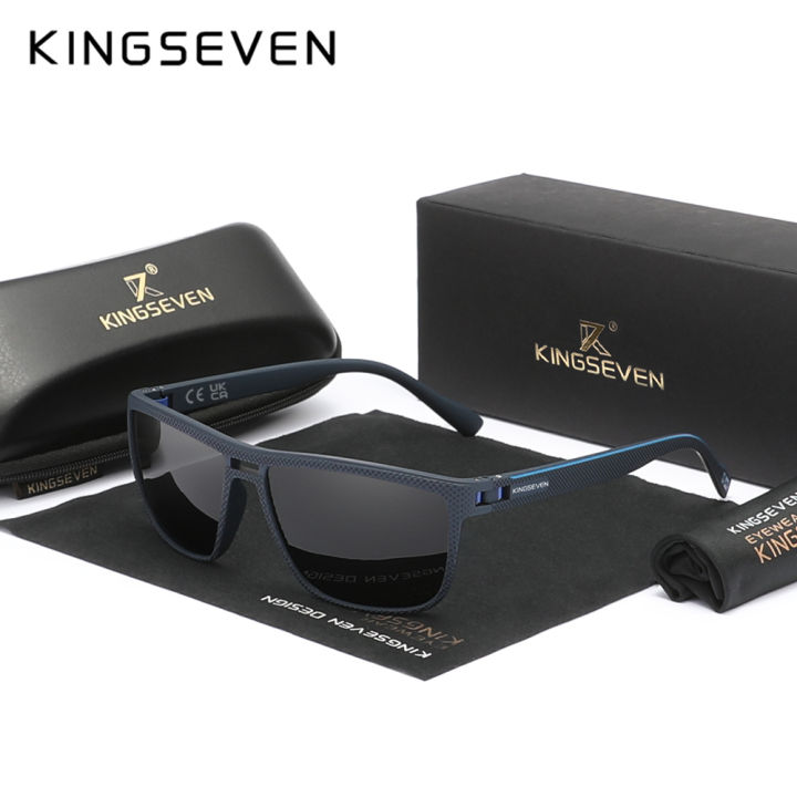 Sunglasses Men's Driving KINGSEVEN New Design Driving Eye Protection UV400 Polarized Glasses Anti-slip High Quality TR90 Glasses