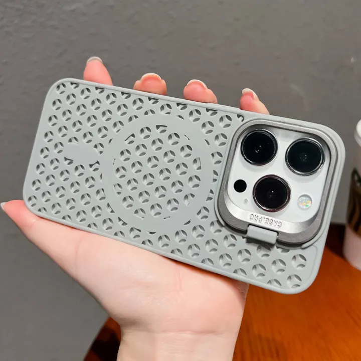 %E3%80%90Flash%20sale%E3%80%91%20HOCE%20Heat%20Dissipation%20Magnetic%20Phone%20Cases%20For%2016%2015%2014%2013%2012%2011%20Pro%2014%2015%2016%20Plus%20Case%20Camera%20Bracket%20Holder%20Cooling%20Breathable%20Hollow%20Back%20Soft%20TPU%20Cover%20-%20Image%202