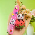 Cute Cartoon Panda Keychain Silicone Animal Doll Pendant Keyring Bag Charms Cherry Super Store. 