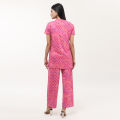 Long Tshirt with Palazzo Set for Women Multicolor Random Design Cotton.