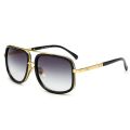 2021 New Fashion Big Frame Sunglasses Men Square Metal Sun Glasses Women RetroVintage High Quality Gafas Oculos De Sol.