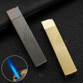 New Ultra-Thin Long Stripe Jet Torch Lighter Metal Turbo 1300 C Windproof Butane Lighters. 