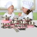 NYT 20Pcs Mini Stainless Steel Pots Pans Cookware Miniature Toy Pretend Play Gift For Kid. 