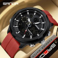 Sanda New Electronic Men Fashion and Leisure Watch Waterproof Night Glow Multi functional Watch SD9053.