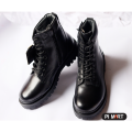 Men’s Leather Rider Boots with Side Zipper and Anti-Slip Rubber Sole.