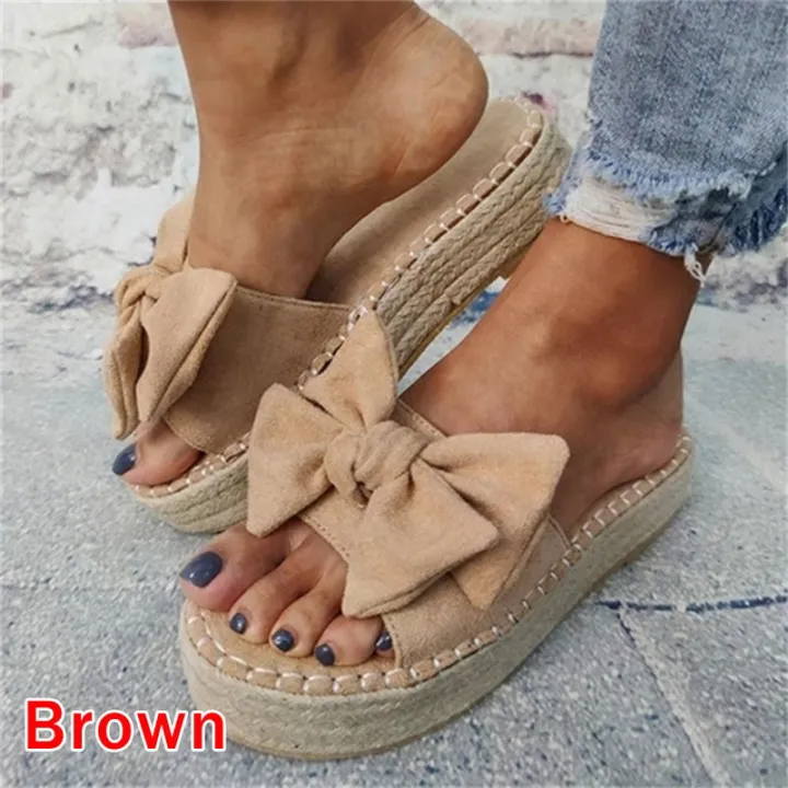 Women's%20Sandals%20Summer%20Solid%20Women%20Shoes%20Bow%20Sandal%20Slipper%20Indoor%20Outdoor%20Flip-flops%20Beach%20Shoes%20Female%20Slippers%20Plus%20Size%20-%20Image%202