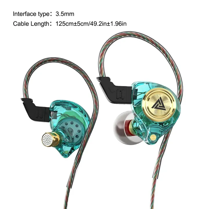 QKZ%20AK3%20FiLe%20Wired%20Earbuds%203%205mm%20Music%20Audio%20Earphone%20Long%20Cord%20Running%20Headset%20Replacement%20with%20Earcaps%20Cyan%20-%20Image%206