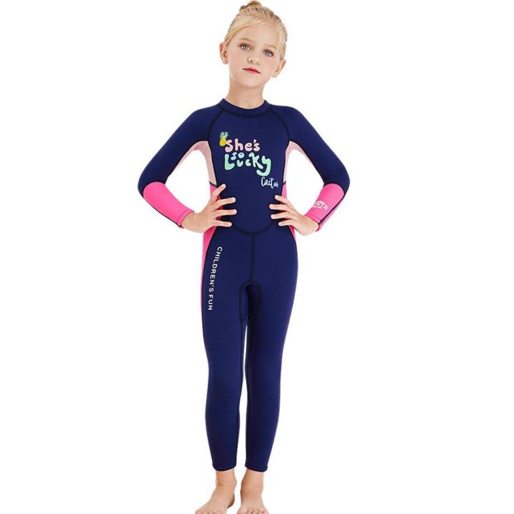 2.5MM Neoprene Wetsuit Children Diving Suits Swimwear Girls Long Sleeve Surfing Swimsuits For Girl Bathing Suit Wetsuits