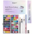 Giorgione G-ZG 100 colors metallic pearlescent solid watercolor paint with water ink brush set with metal box. 