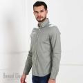 Trendy Light Grey Long Sleeve Casual Shirt. 