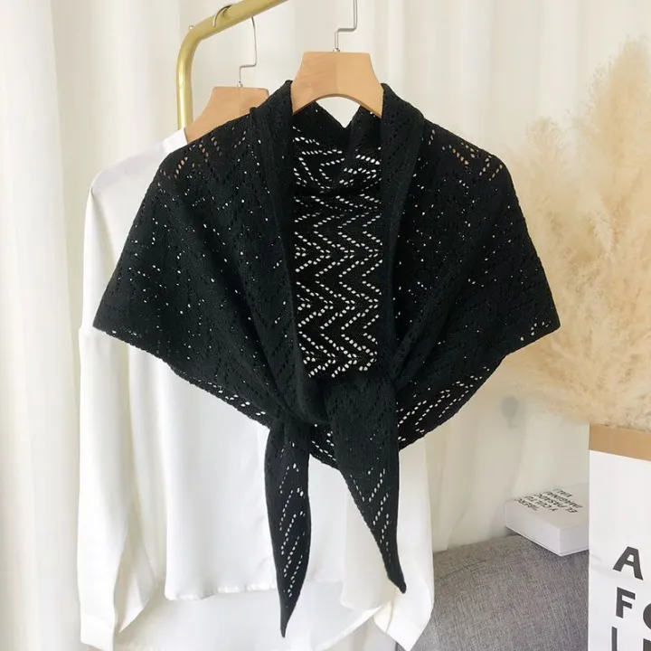 Spring%20and%20Autumn%20Air-Conditioned%20Room%20Small%20Shawl%20Outer%20Wear%20Knitted%20Shoulder%20Knotted%20Scarf%20Female%20Neck%20Protection%20Fake%20Two%20Pieces%20Shawl%20Cape%20Summer%20-%20Image%203