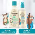 Aveeno Kids Hydrating Detangling Spray with Oat Extract, Quickly & Gently Detangles Kids' Hair, Tear-Free & Suitable for Skin & Scalp, Light Fragrance, Hypoallergenic.