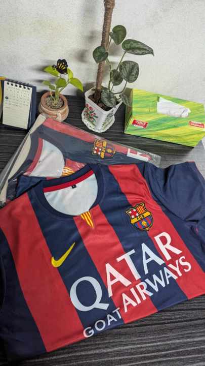 FC Barcelona 2014/15 Retro Home Jersey ⚽️ Classic Blaugrana Kit for ...
