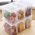 2pc Clear Food Storage Box Food Storage Container With Lid Plastic Kitchen And Pantry Organization Canisters. 