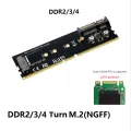 DDR3 DDR4 DDR2 to M2 SSD Adapter DDR to M.2 Hard Disk Adapter Card Black SATA 15Pin Power + SATA 7Pin Data Port. 
