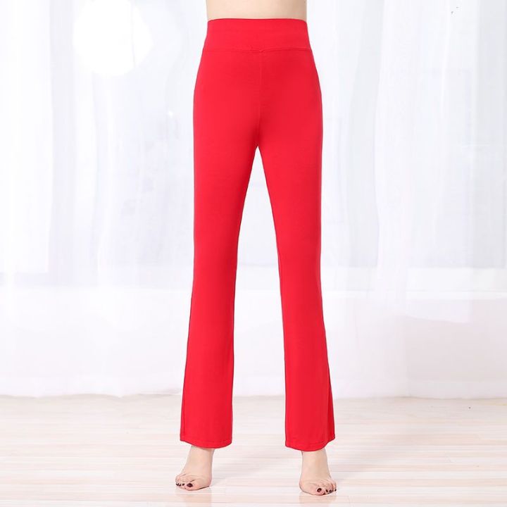Yoga%20Pants%20Women's%20Black%20Modal%20Bootcut%20Trousers%20Sports%20Trousers%20Square%20Dance%20Dance%20Pants%20Female%20Students%20Practice%20Straight-Leg%20Pants%20-%20Image%203