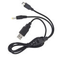 【100%-original】 2 in 1 USB Charger Charging Data Transfer Cable for Sony PSP 2000 3000 to PC.