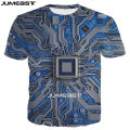 【100%-original】 Jumeast 3D Electronic Chip Printed Men T-shirts Oversized Aesthetic Flipper Zero Hacker Graphic T Shirt Clothing Tops T-shirty. 