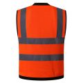 Hi Vis Safety Vest Orange Reflective Work Vest for Warehouse Construction Supervisor Working Clothes.