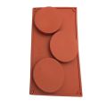 【happy one】3/6 Holes Large Round Disc Candy Silicone Mold Shallow Cylinder Cake DIY Handmade Chocolate Mold Silicone Baking Molds.