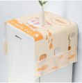 1PCS Dust Cover Refrigerator Cover with Pocket Double Sided Storage Hanging Bags Household Non-Woven Cloth Fridge Cover. 