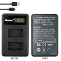1600mAh AHDBT-301 AHDBT-302 Batteries + LCD Dual Charger For GoPro Hero 3+ Go Pro Hero3 Plus Action Camera.