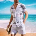 Coconut Tree Shirts For Men 3d Printed Men's Hawaiian Shirt Beach Short Sleeve Fashion Tops Tee Shirt Man Blouse Camisa. 