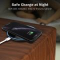15W Fast Wireless Charger for LG V35 V40 V50 V50S V60 ThinQ LG Velvet 5G Phone Wireless Charging Pad Acrylic Breathing Light. 